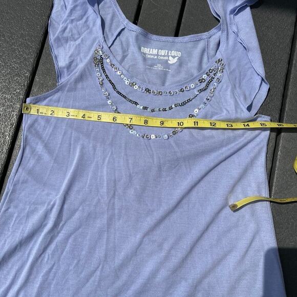 DREAM OUT LOUD, Selena Gomez, flutter sleeves, scoop neck.  Women's M top - Picture 5 of 7